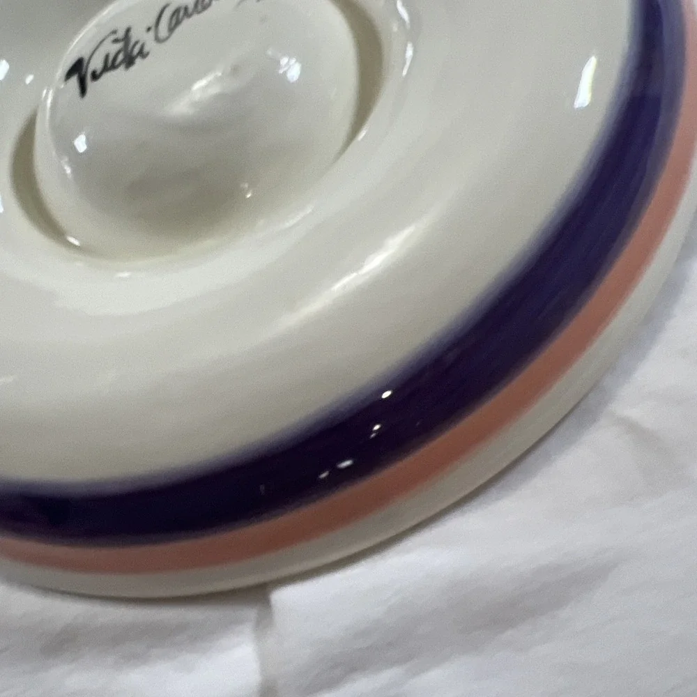 Vicki Carroll Hand Painted Fruit Chip & Dip Platter 12